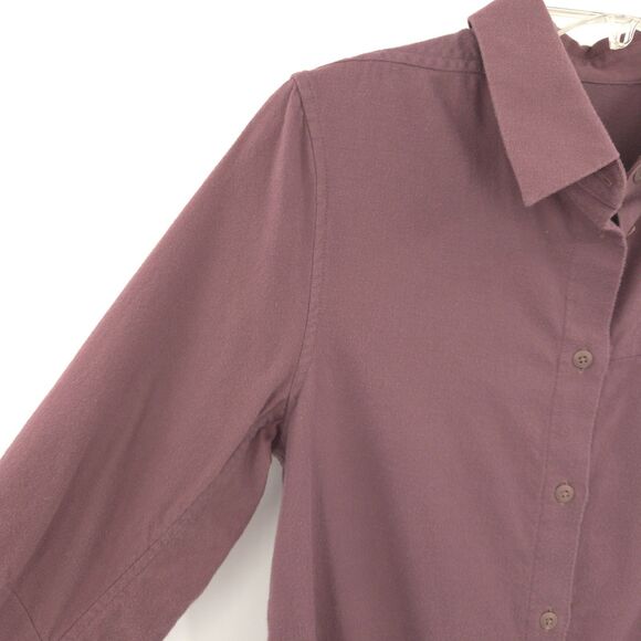 Lululemon Full Day Ahead button down shirt Size 4 long sleeve cotton flannel - Picture 4 of 8